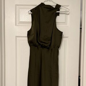 Lulu's Chic Olive Midi Dress